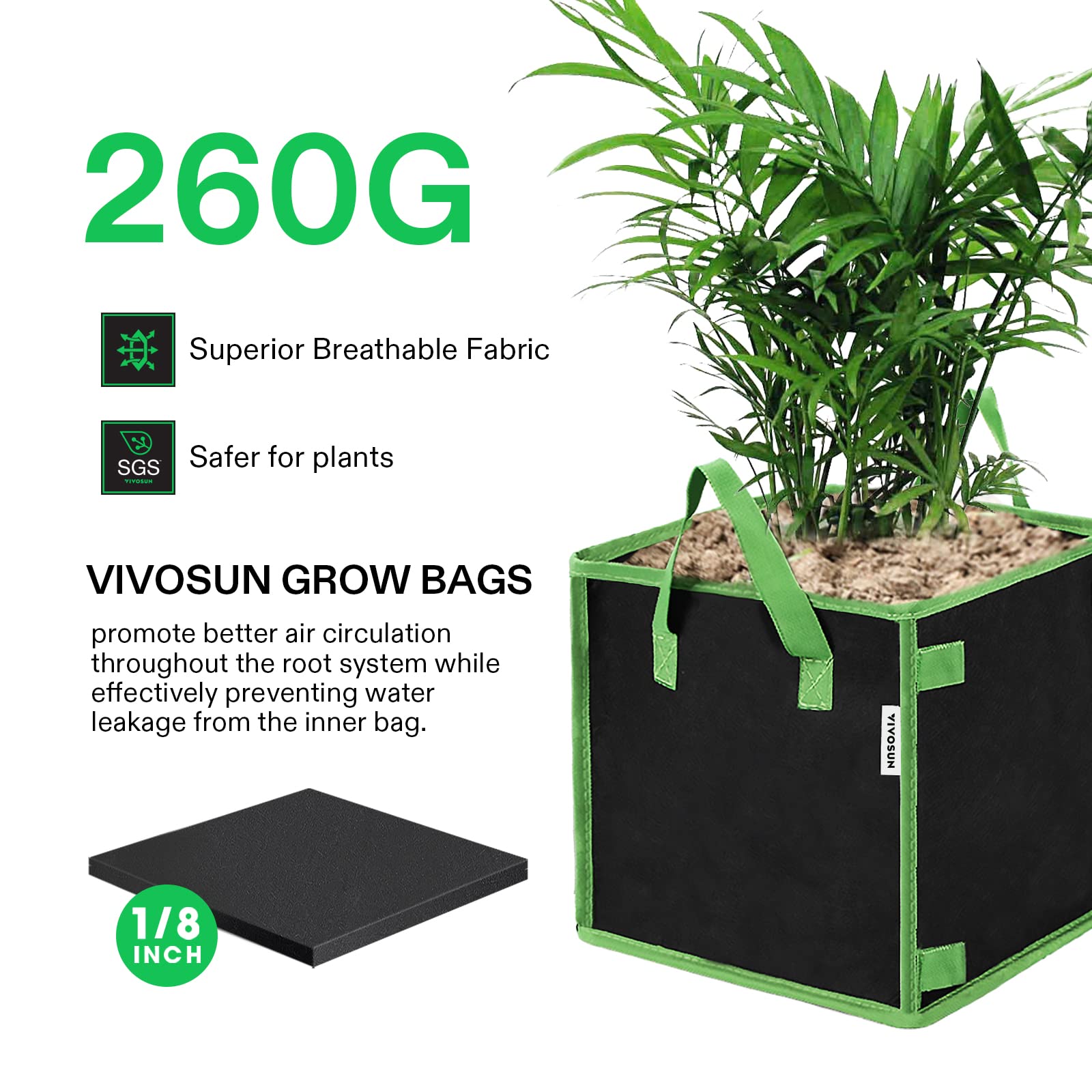 VIVOSUN corner stick holders keep bags cubic and stable