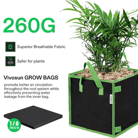 Corner stick holders keep grow bags cubic and stable