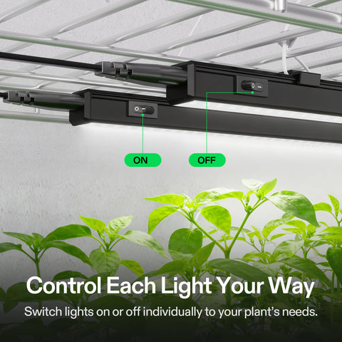VIVOSUN T5 grow light full-spectrum 5000K highlighting plant-friendly light.