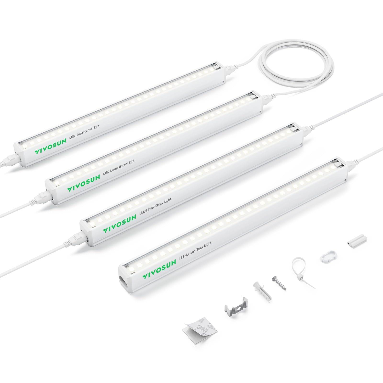 VIVOSUN T5 grow light strip over seedlings provides healthier germination.