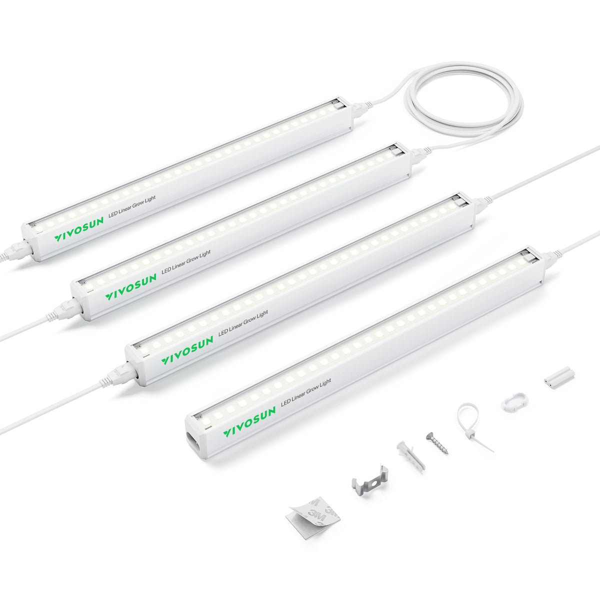 VIVOSUN T5 grow light strip over seedlings provides healthier germination.