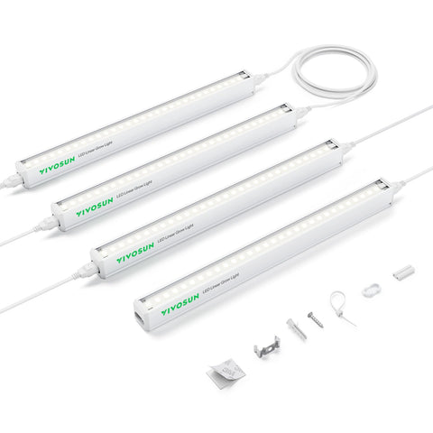 VIVOSUN T5 grow light strip over seedlings provides healthier germination.