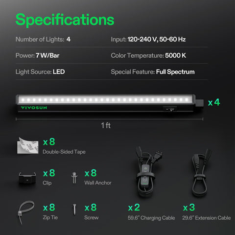 VIVOSUN T5 light strip supports vibrant plant growth and seedling care.