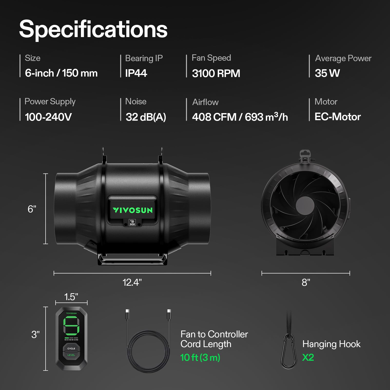 VIVOSUN T6 upgrade options with EC controller and GrowHub integration.