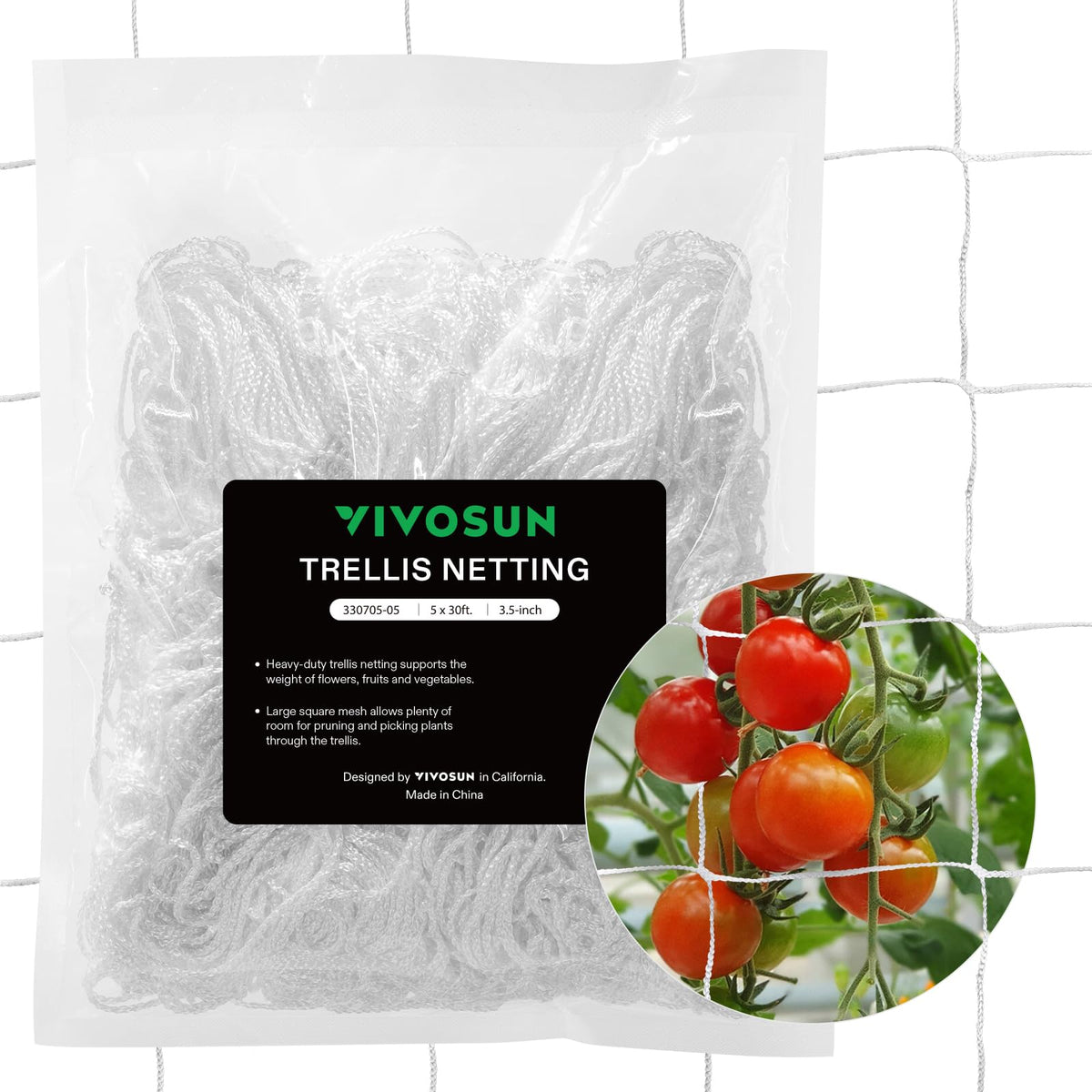 VIVOSUN trellis netting fully laid out for vertical garden setup