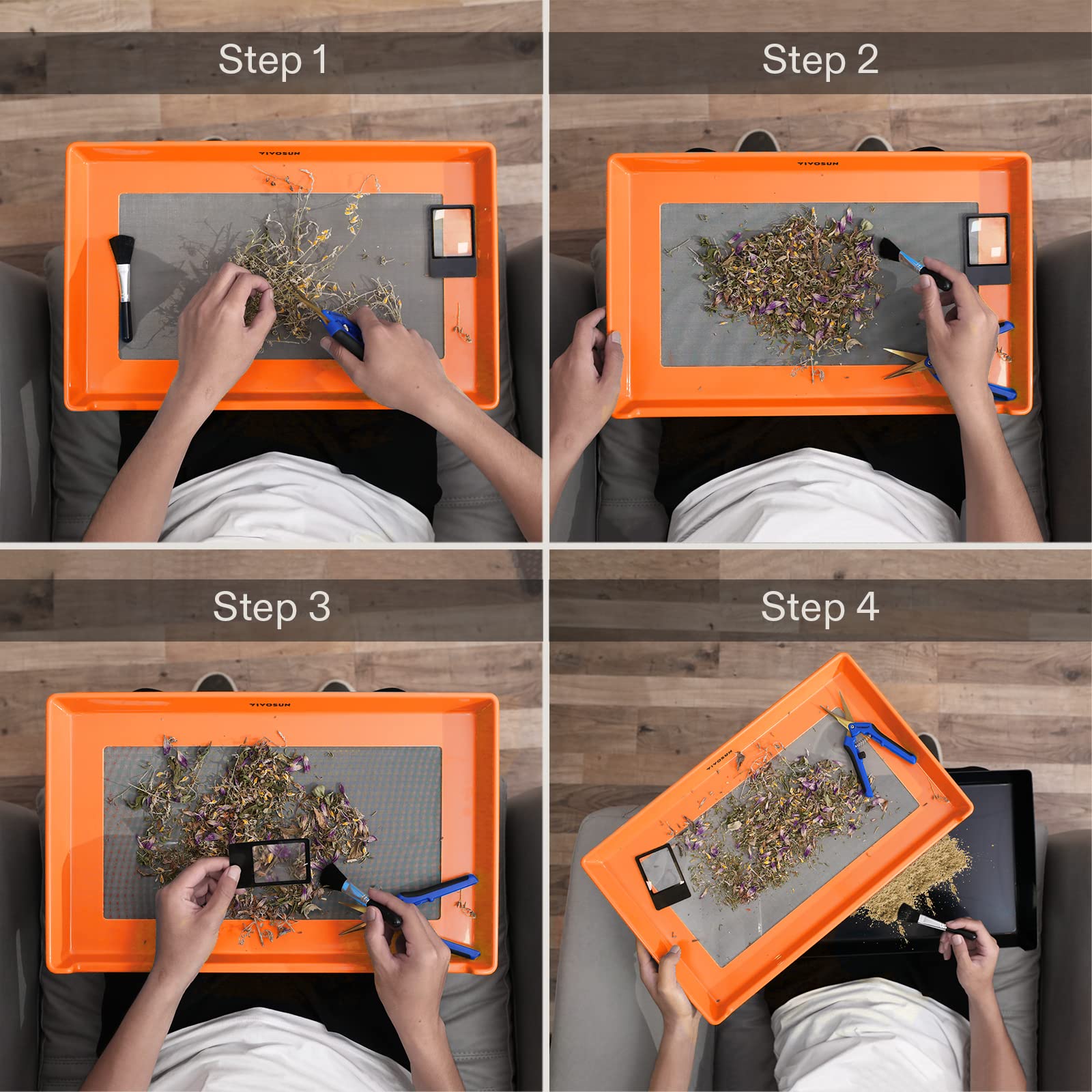 VIVOSUN complete trimming set image displays all in one solution for herbals
