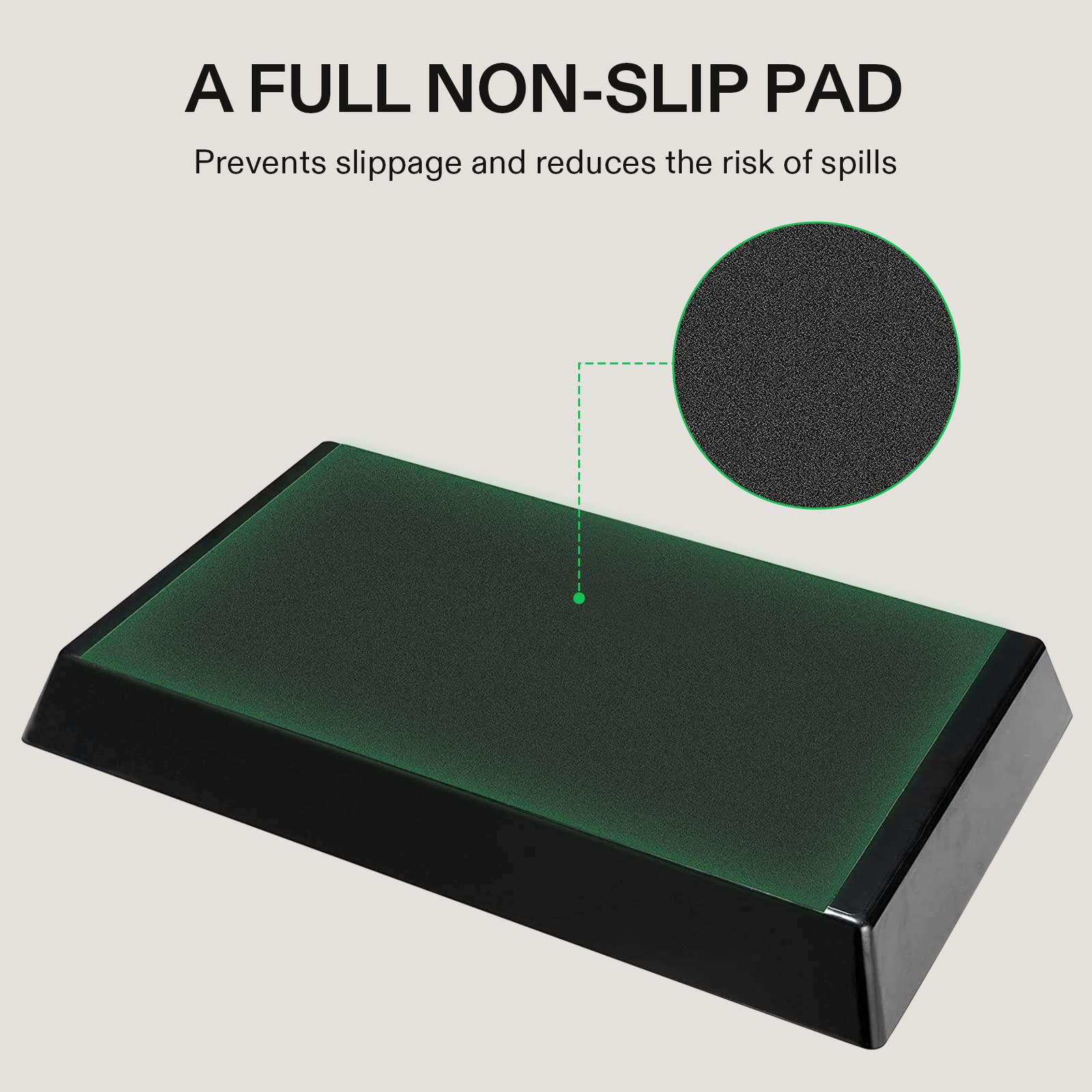 VIVOSUN anti-slip rubber base keeps the tray steady during use