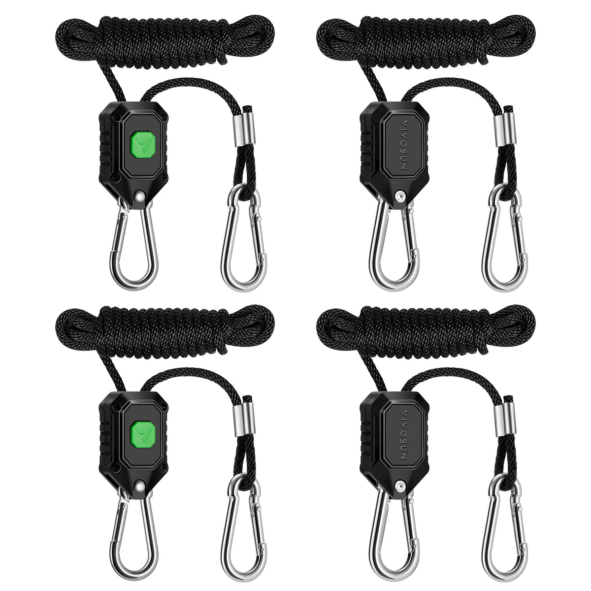 VIVOSUN two-pair adjustable hanger with metal gears close-up for secure positioning