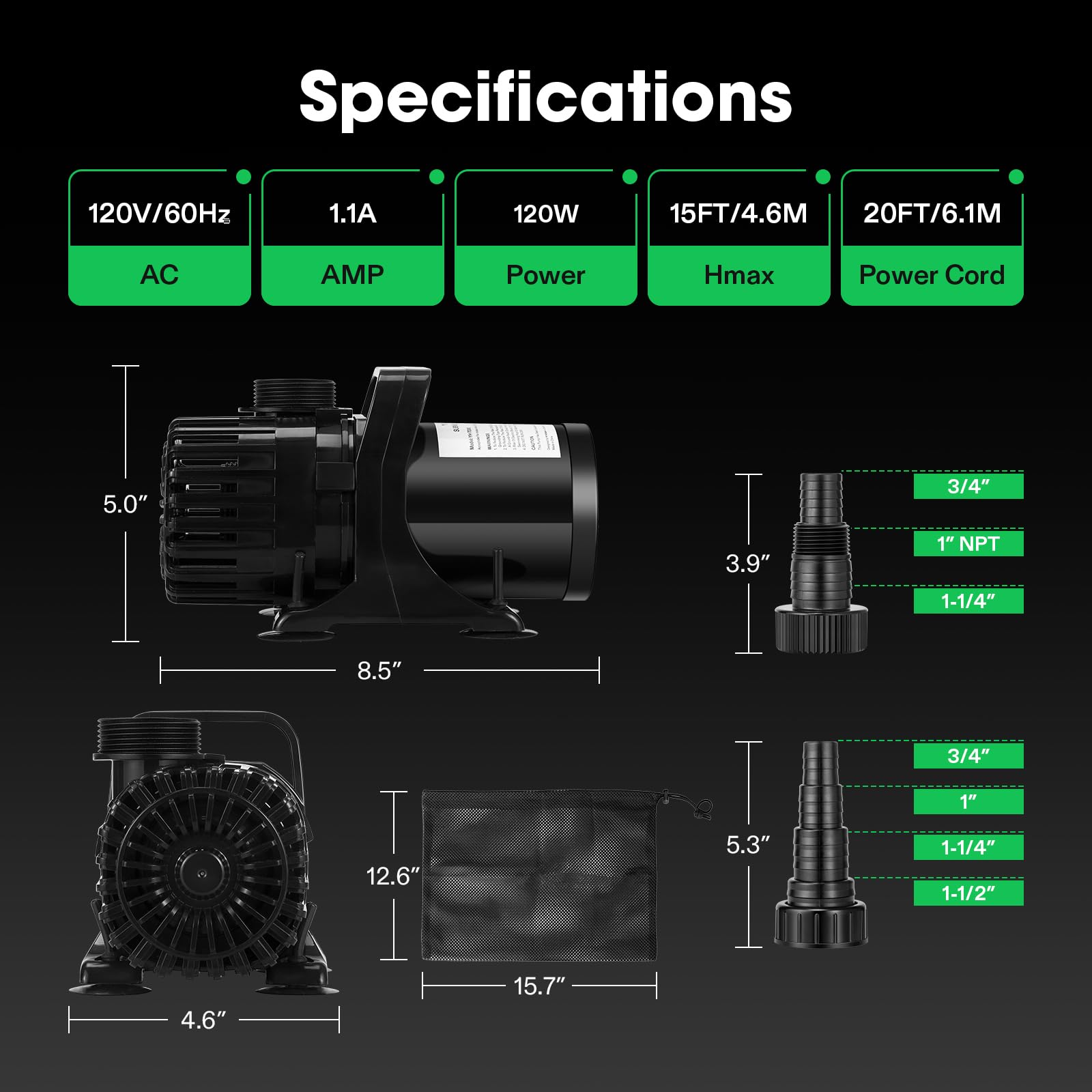 VIVOSUN two spout adapters fit multiple pipe sizes