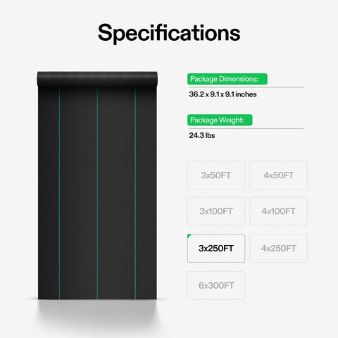 VIVOSUN UV-blocking barrier protects covered areas from sunlight while staying breathable