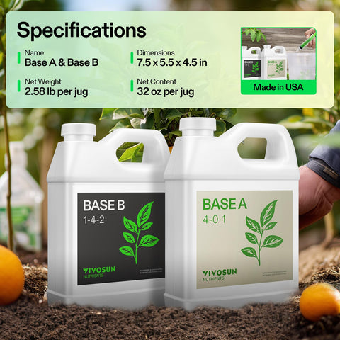 VIVOSUN vegetative stage feeding helps plants establish strong foundations