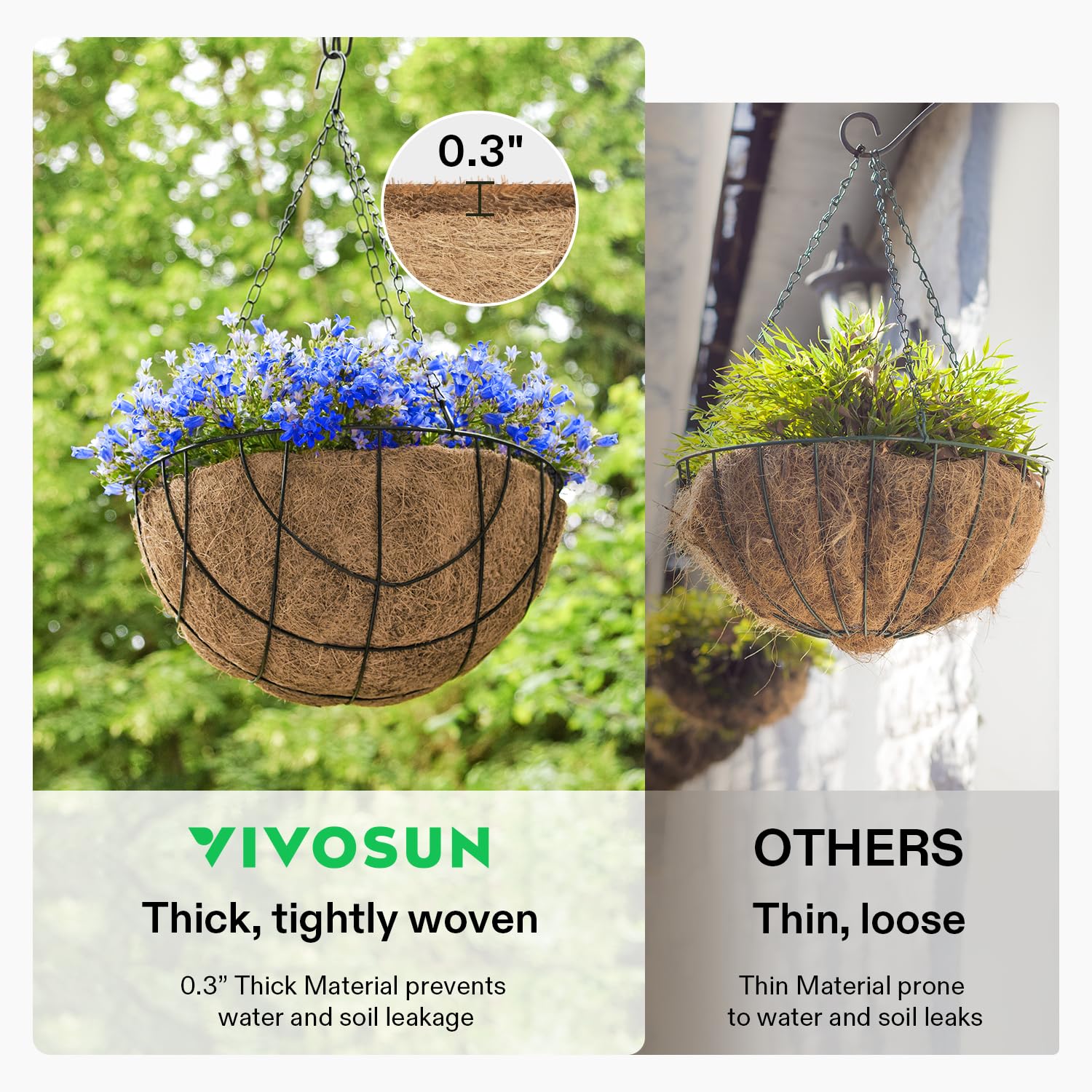 VIVOSUN versatile liner for plant covers, moss poles, and more
