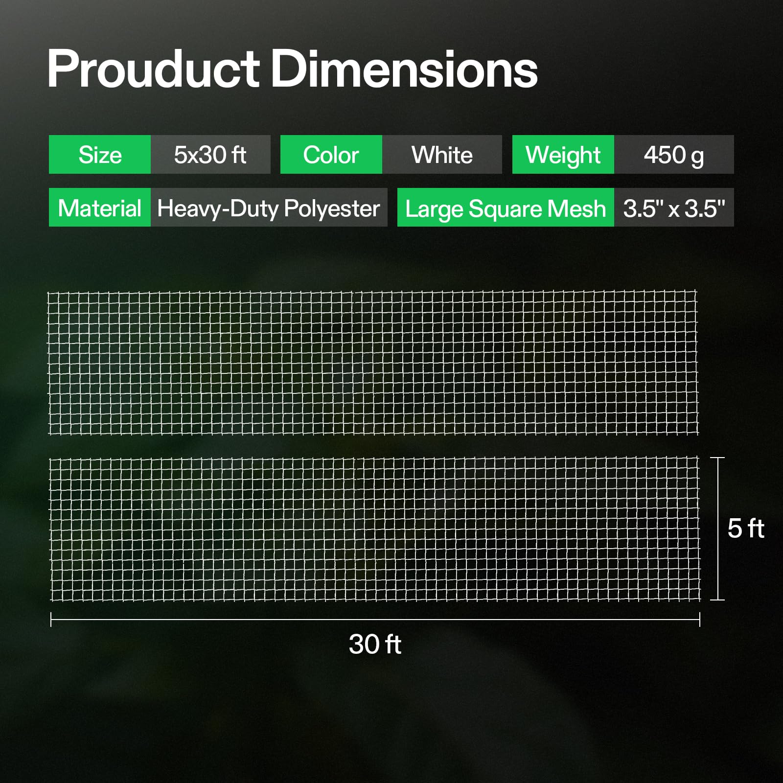 VIVOSUN vertical-garden setup demonstrates space-saving benefits of 5x30ft netting