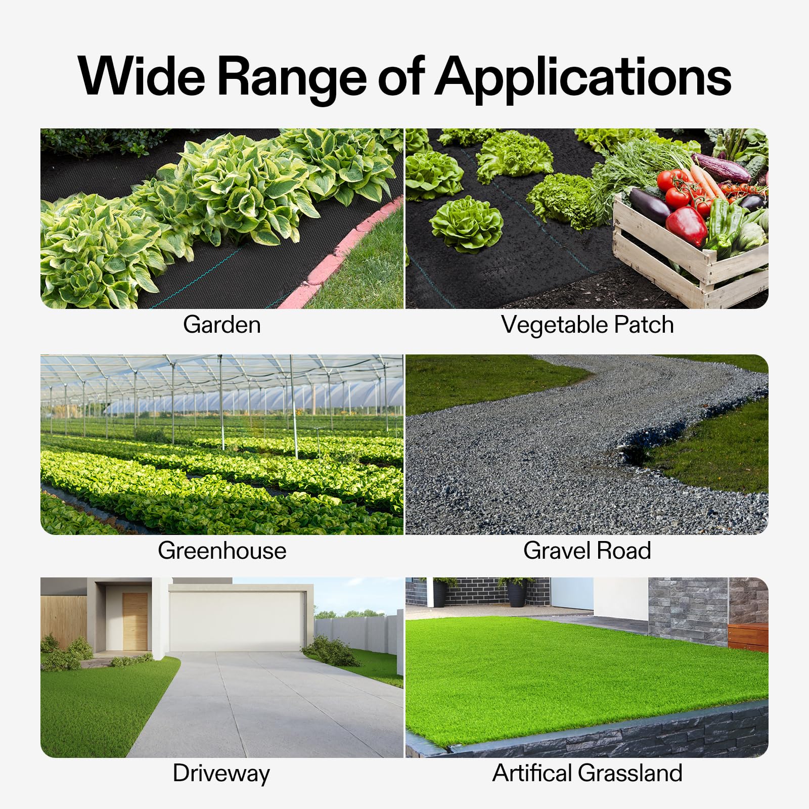 VIVOSUN durable 5oz material withstands outdoor use across walkways and patios