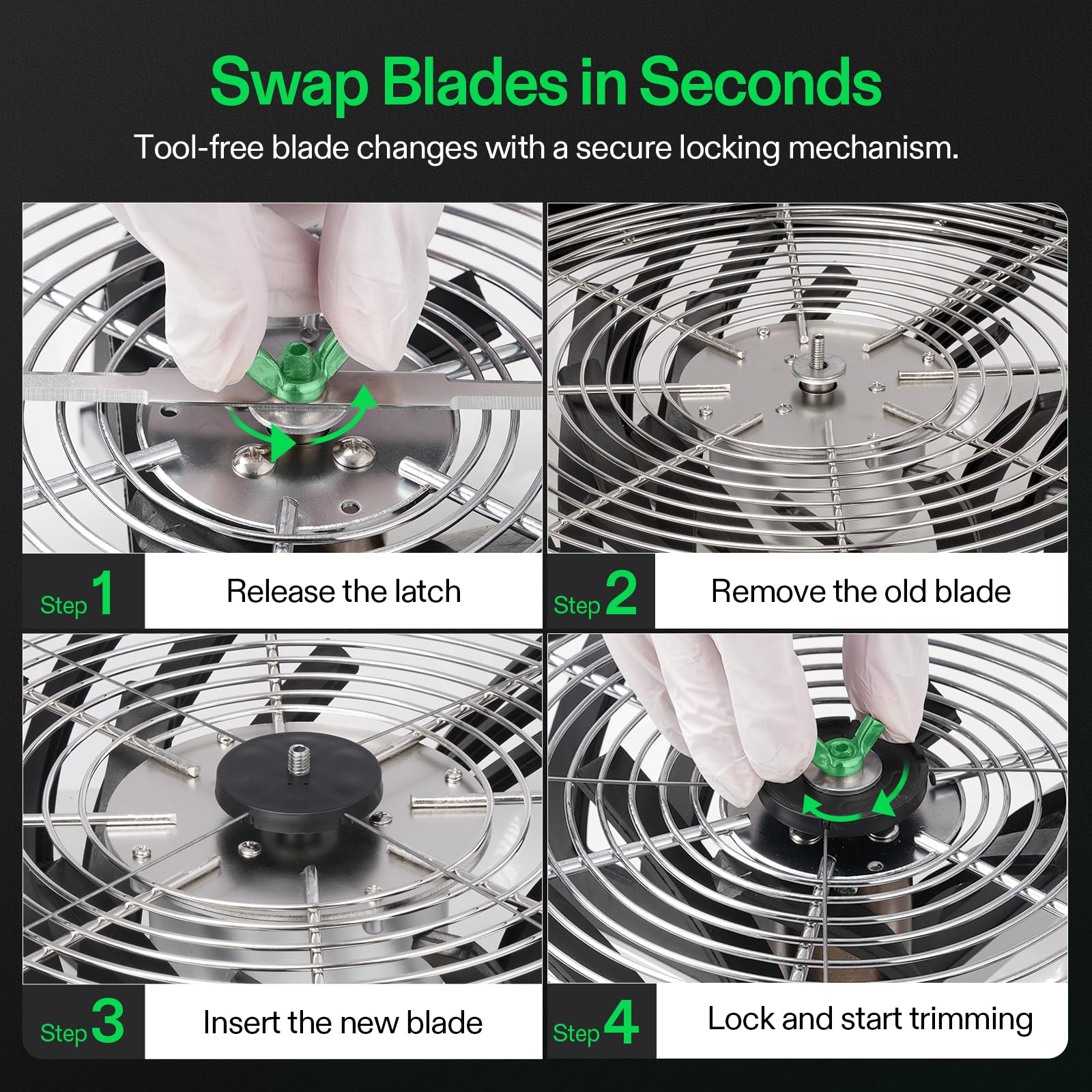 VIVOSUN four-edged blade supports wet trimming versatility