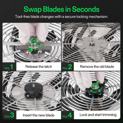 VIVOSUN four-edged blade supports wet trimming versatility