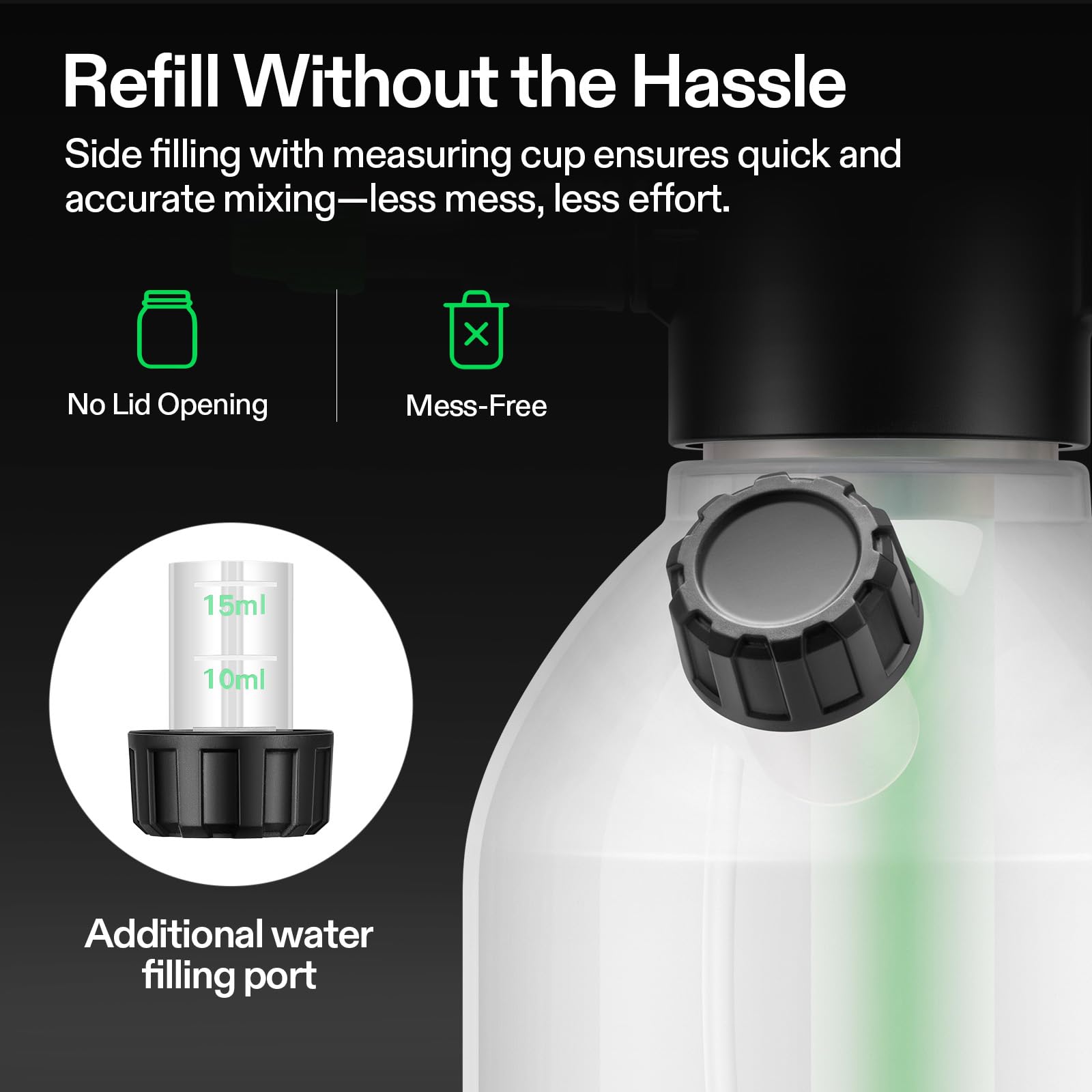 VIVOSUN adjustable nozzle delivers mist to stream for plant care and lawns