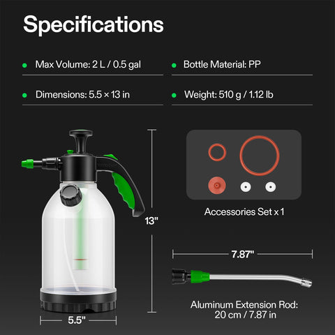 VIVOSUN multi-use design supports watering, fertilizing, weed control, and cleaning