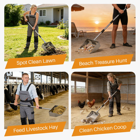 Viwomik includes four stainless handles, head, grip, and installation kit