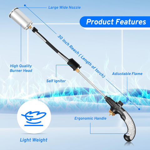 Vixflux torch supports multiple uses from weeds to snow melting and more.