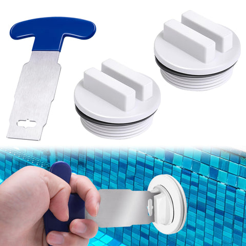 Vizava winter plug in 1-5 inch threaded design blocks pool returns to prevent leaks.