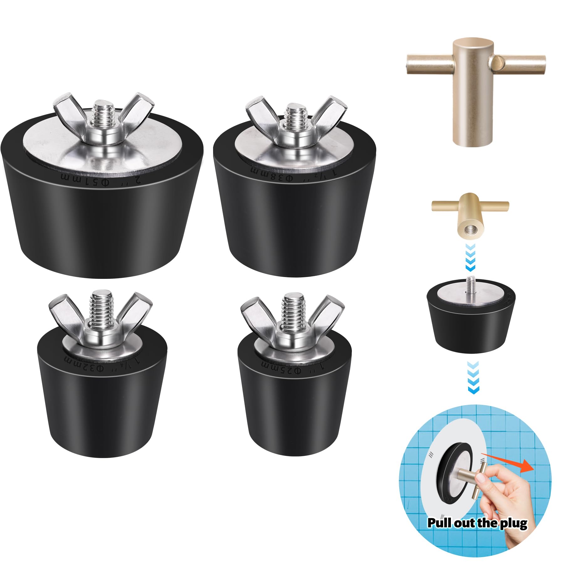 Vizava 1in rubber pool plug ready for winterization sealing the return