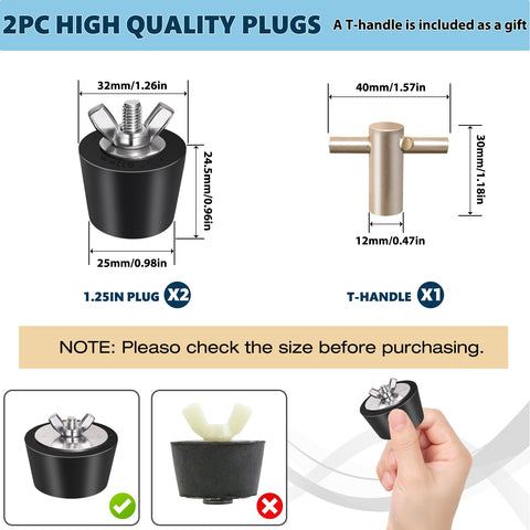 Vizava rubber plug for skimmer port blocks water entry effectively.