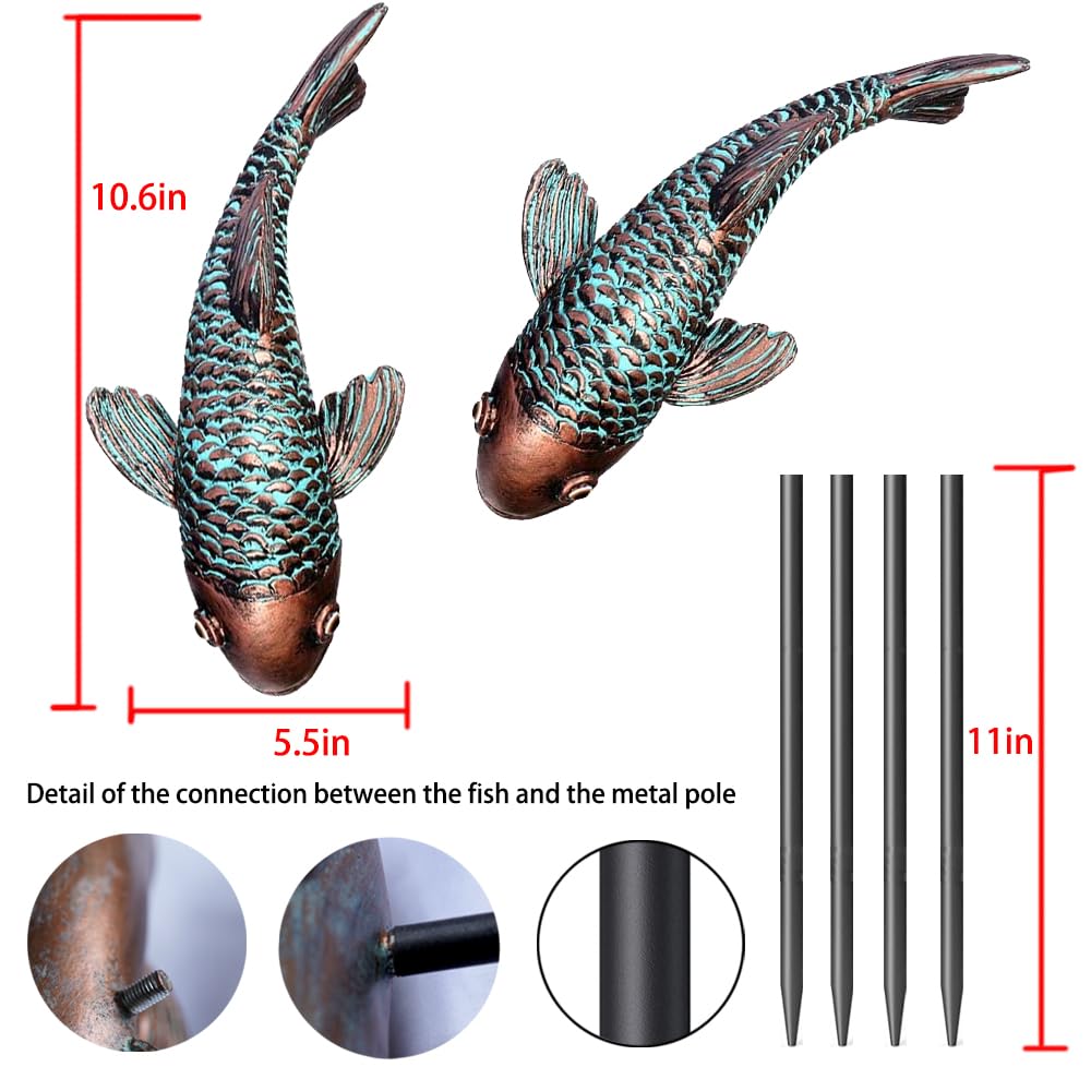 VKEVOC koi fish statue indoor display adds elegant focal point