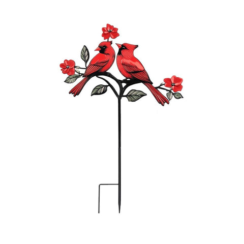 VKEVOC red cardinal garden stake adds vibrant color to any garden for year-round charm.