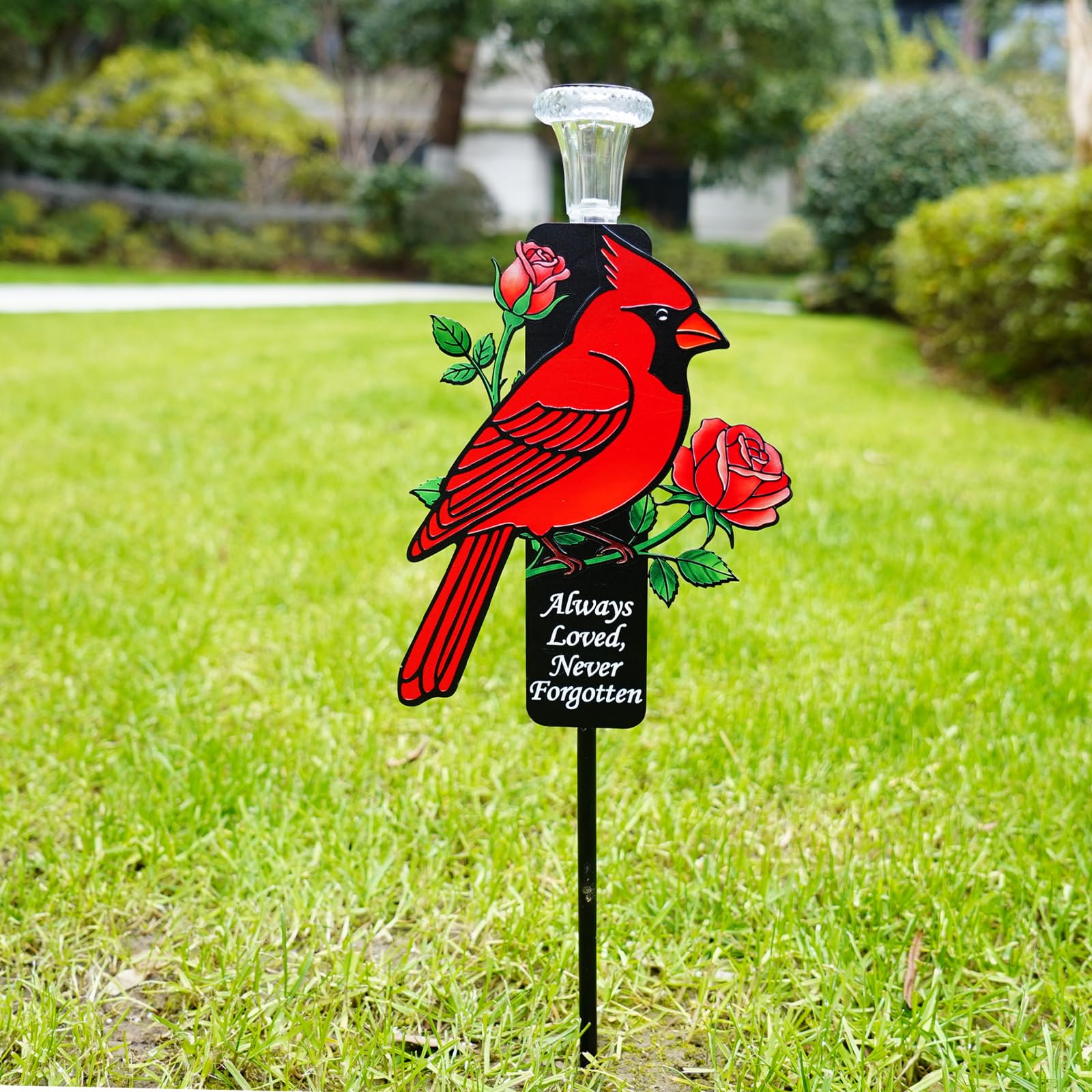 VKEVOC metal construction marker withstands rain, snow, and wind for year-round display.