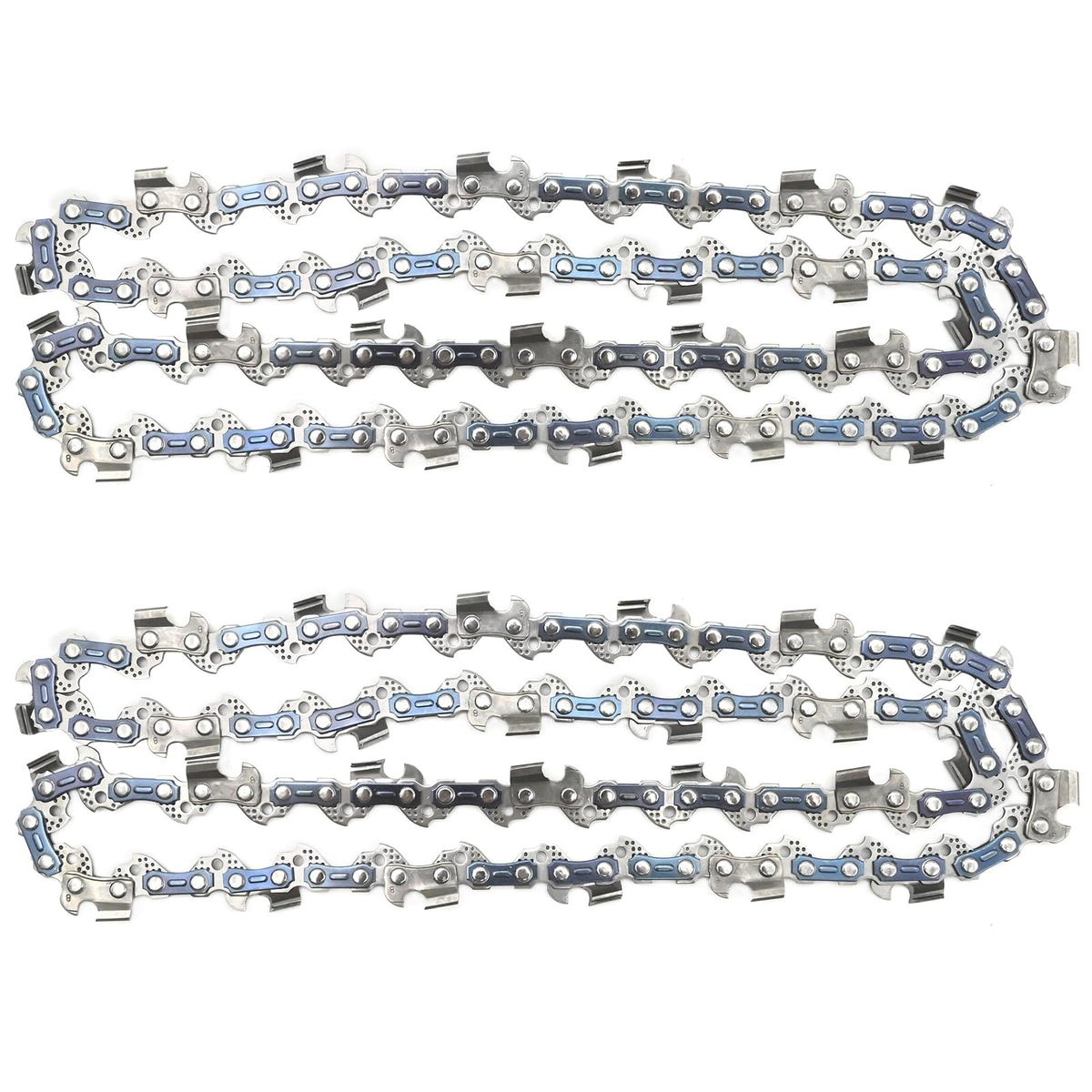 Vkinman 14-inch chain two-pack ready for quick replacement on compatible saws.