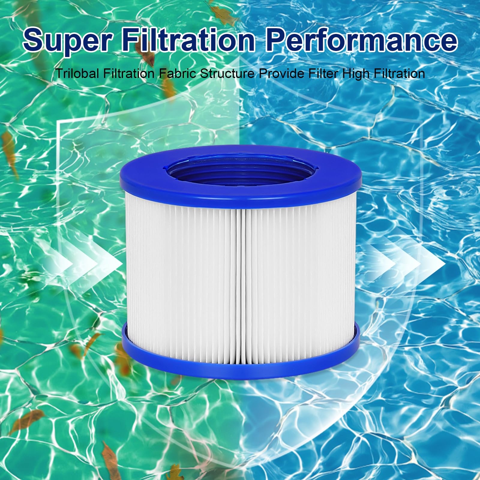 Vkolim screw-in filter end caps illustrate secure fit and reliable sealing.