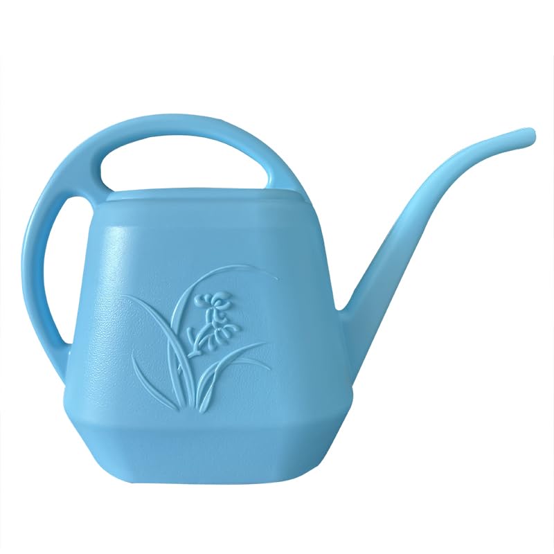 VKPLITE plant watering can with sky-blue finish, ideal for indoor plant care.