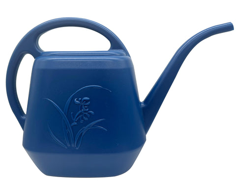 VKPLITE plant watering can with blue finish delivers precise pour for potted plants.