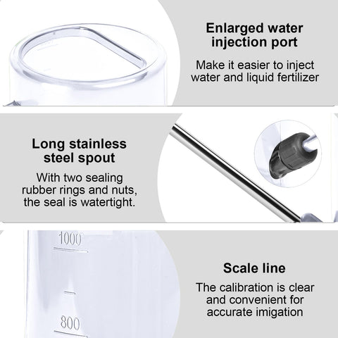 VKPLITE can shows clear volume marks for accurate watering