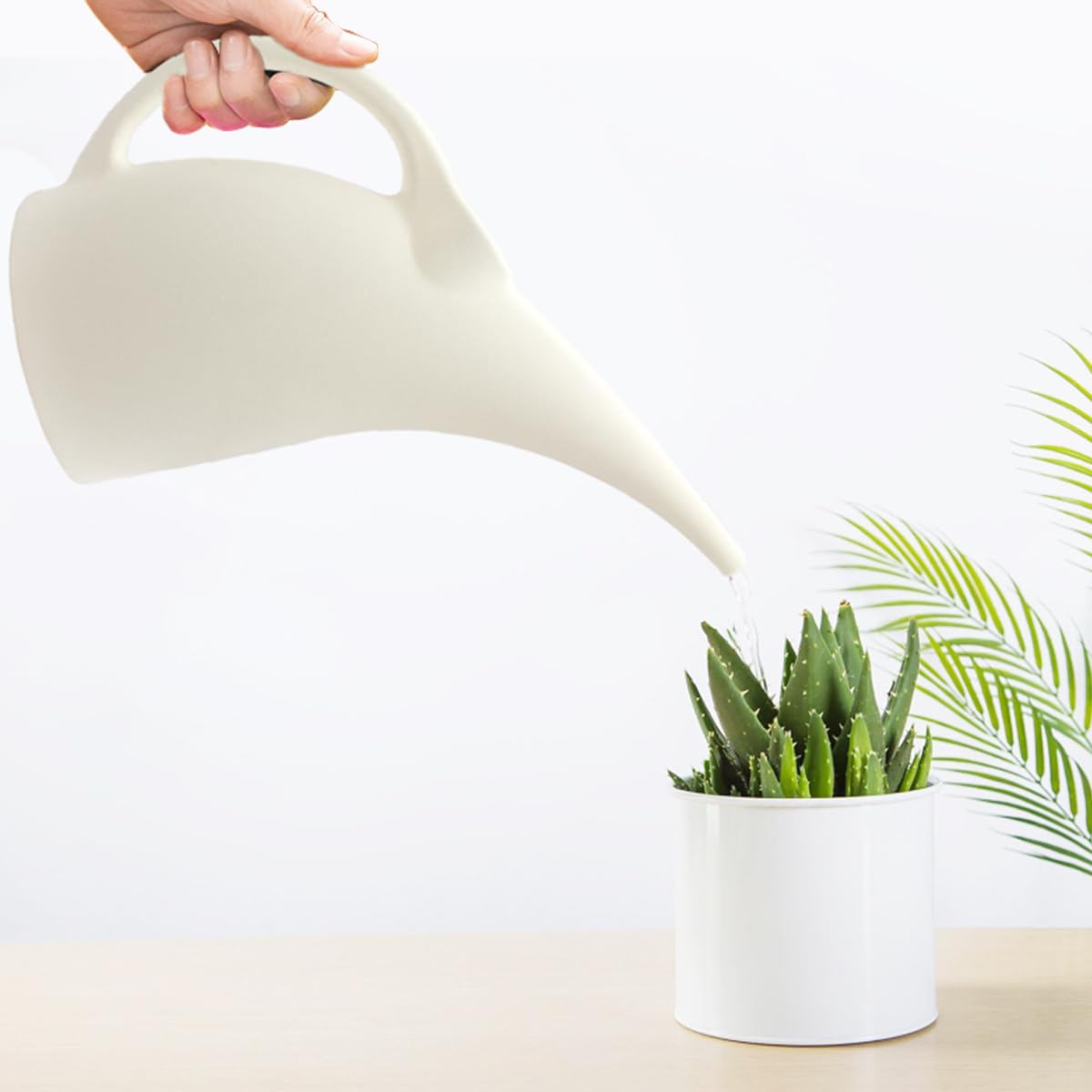VKPLITE durable white plastic watering can built for regular use.