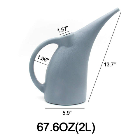 VKPLITE grey watering can with a long spout for controlled watering.