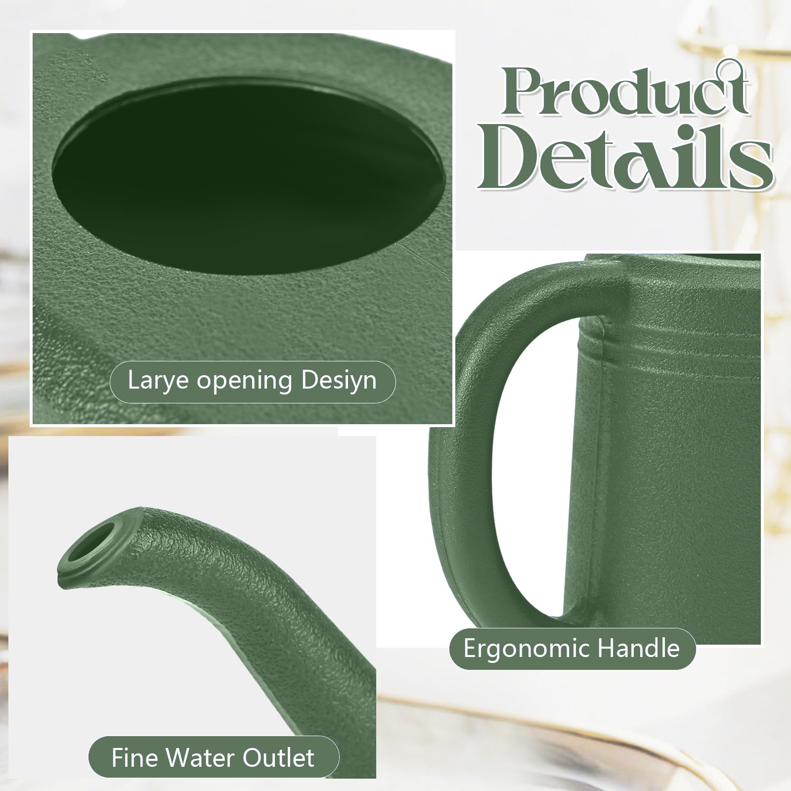 VKPLITE watering can long-stem spout for precise pouring