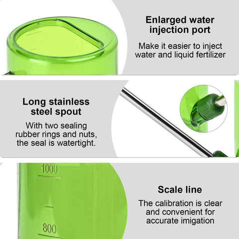 VKPLITE watering can with removable stainless steel spout for versatility