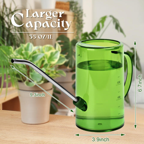 VKPLITE watering can shows clear volume markings for accurate pours