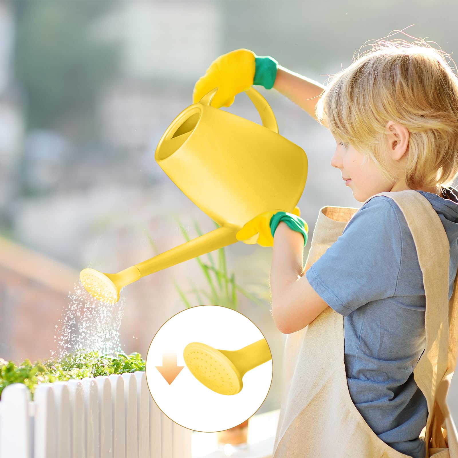 VKPLITE yellow watering can suitable for indoor and outdoor use