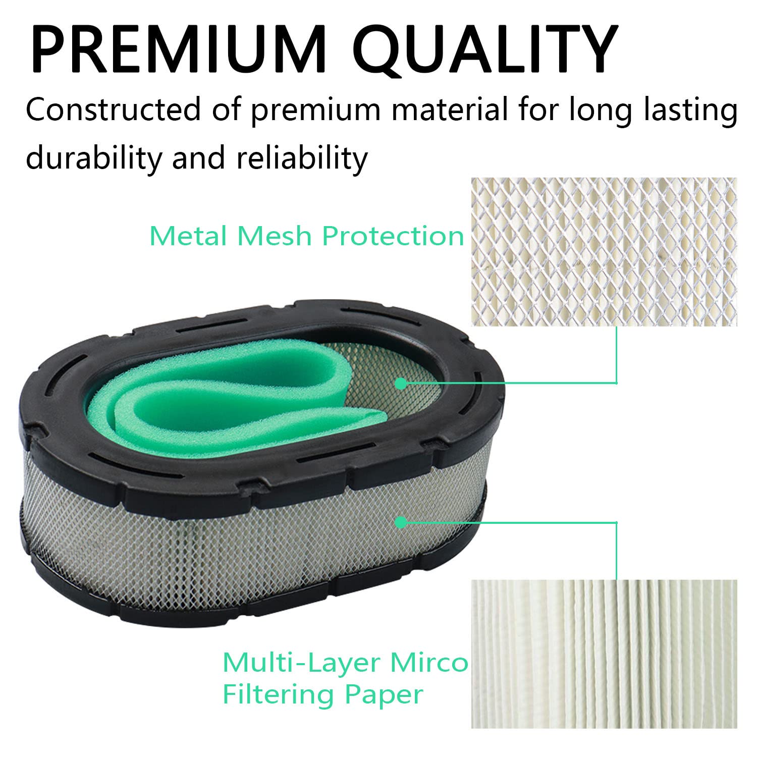 VKVXCLON Kohler air filter 2-pack front view shows direct-fit design.
