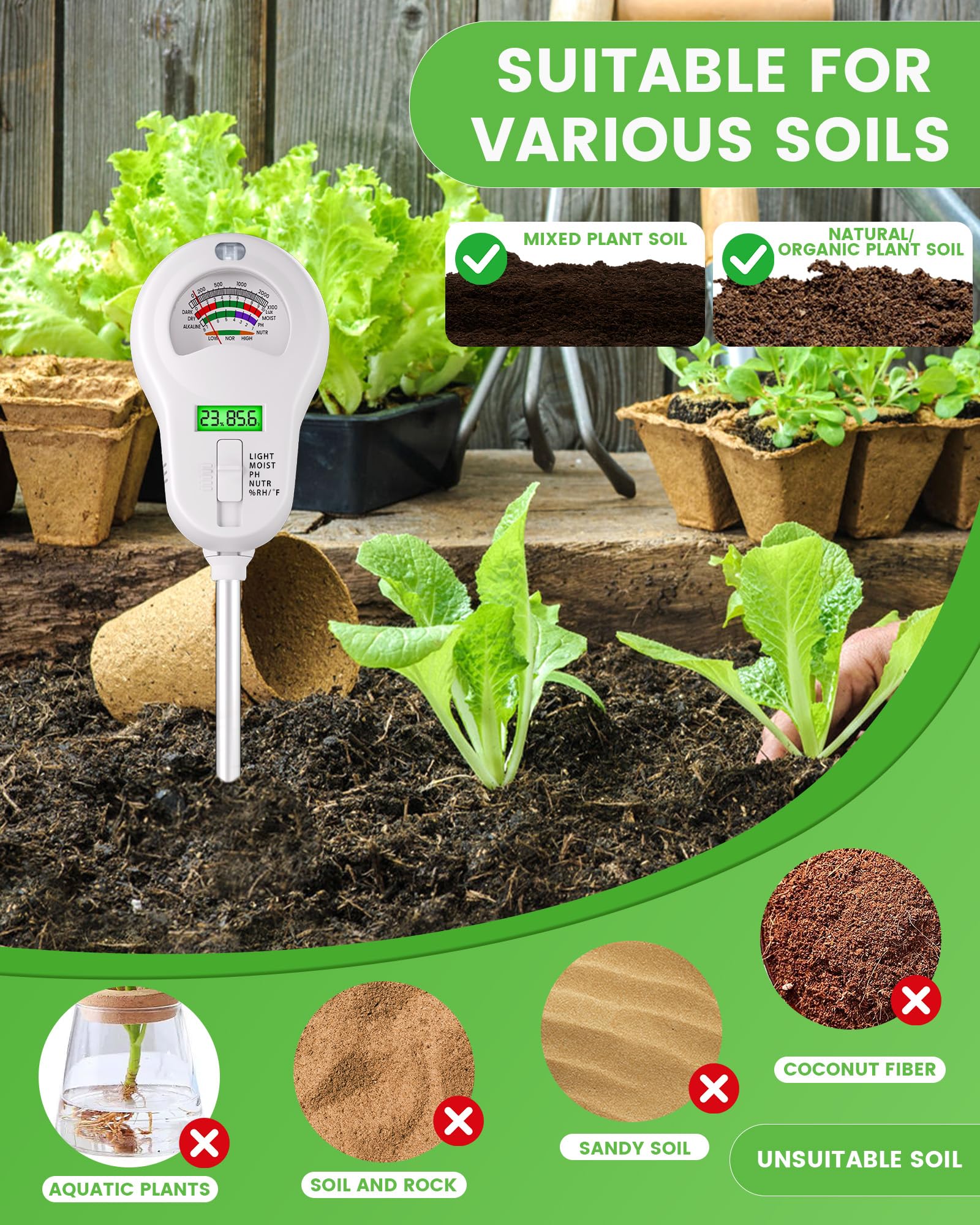 Vlantro garden, lawn, indoor and outdoor use showcased for versatility.