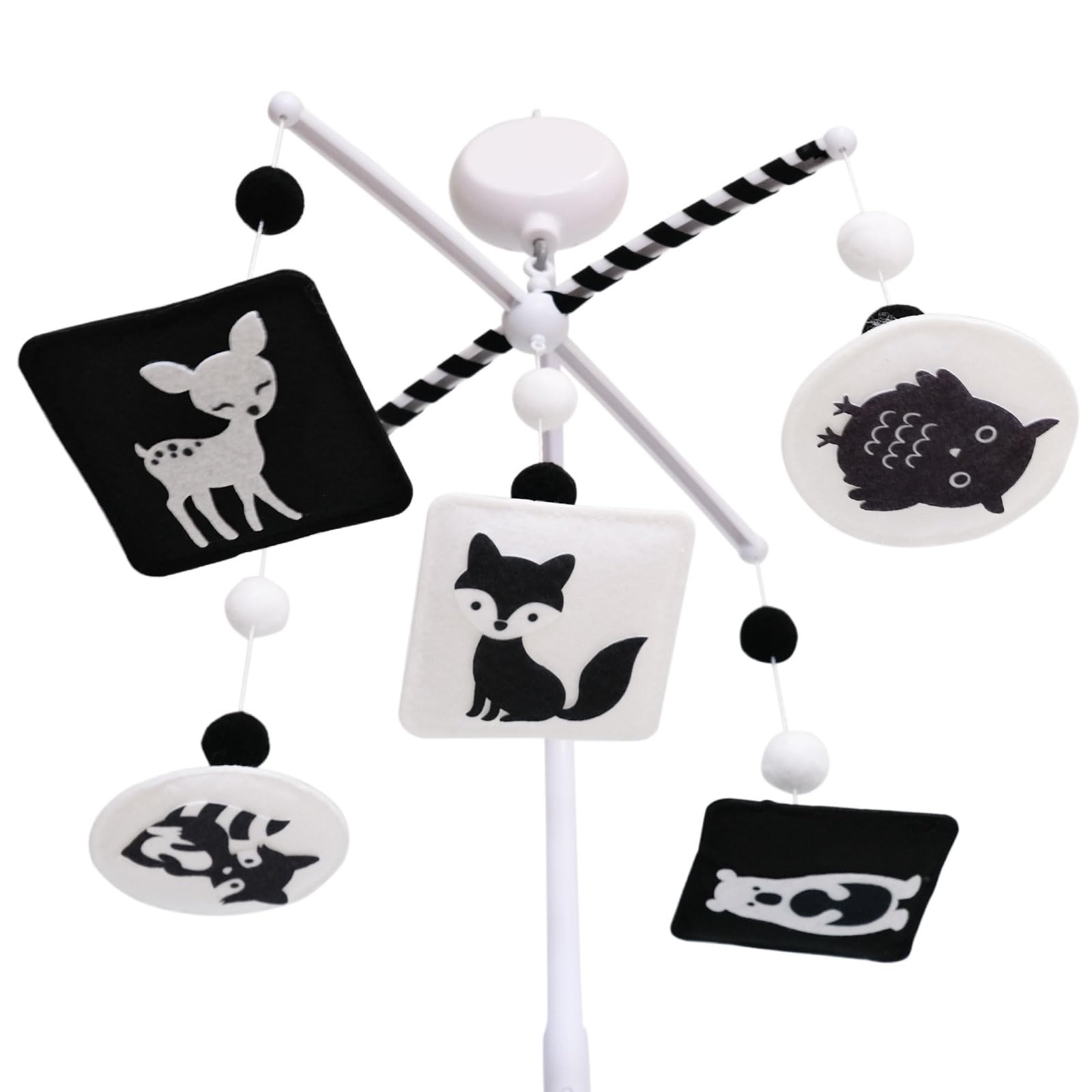 Vlokup Montessori Mobile woodland bear enhances visual engagement for newborns