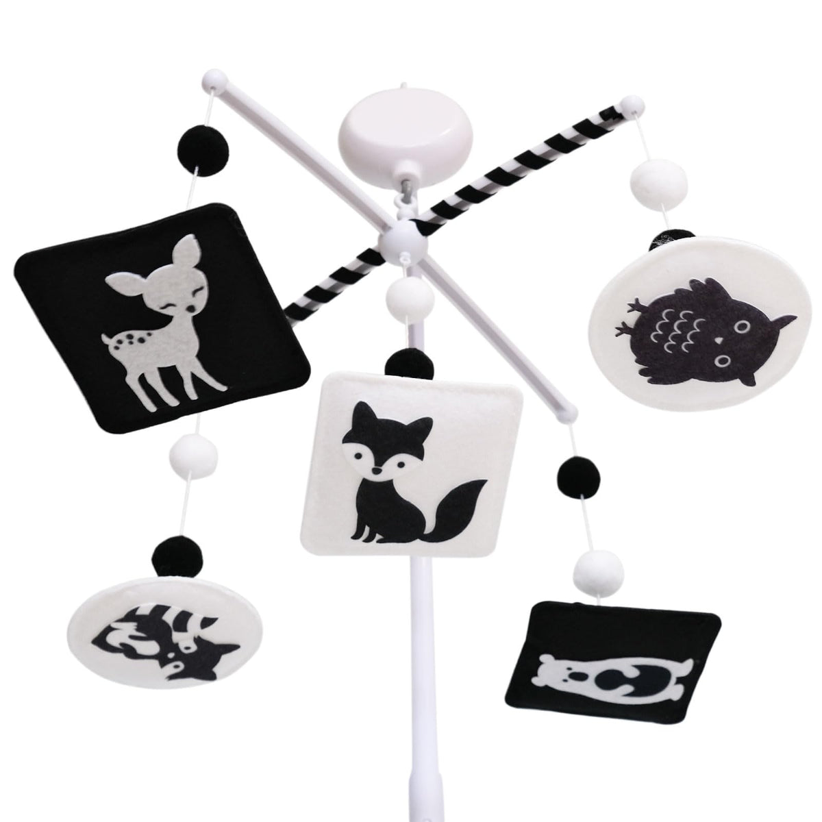 Vlokup Montessori Mobile woodland bear enhances visual engagement for newborns