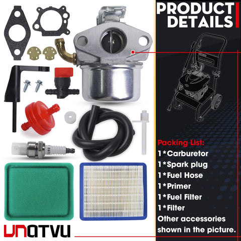 VNATVU included package highlights complete carburetor kit