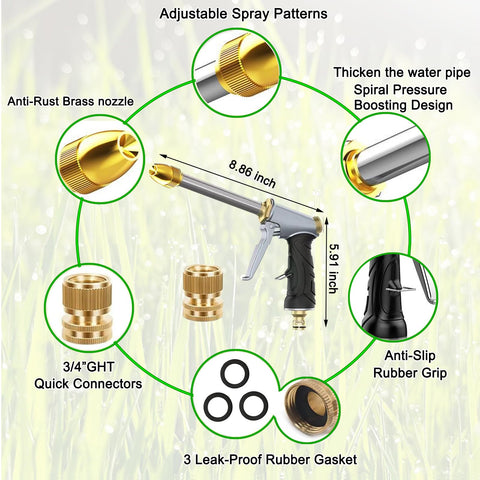 VNEIRSHAH anti slip grip reduces fatigue during extended watering sessions