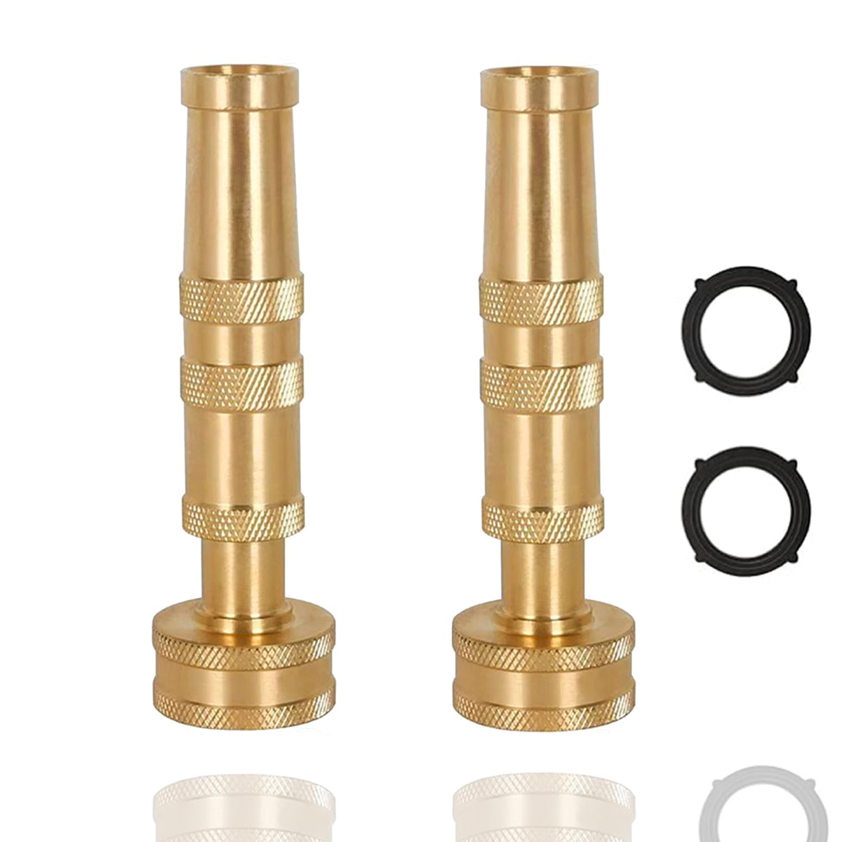 VNEIRSHAH brass adjustable twist nozzle front view showing sturdy construction for heavy use
