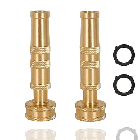 VNEIRSHAH brass adjustable twist nozzle front view showing sturdy construction for heavy use