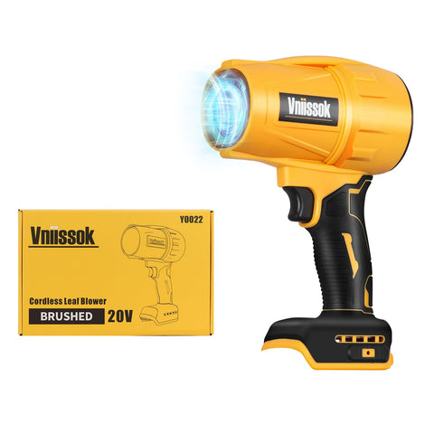 Vniissok electric cordless leaf blower shows compact design for fast patio cleanup and dust removal.
